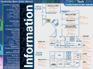Event wayfinding and interactive map